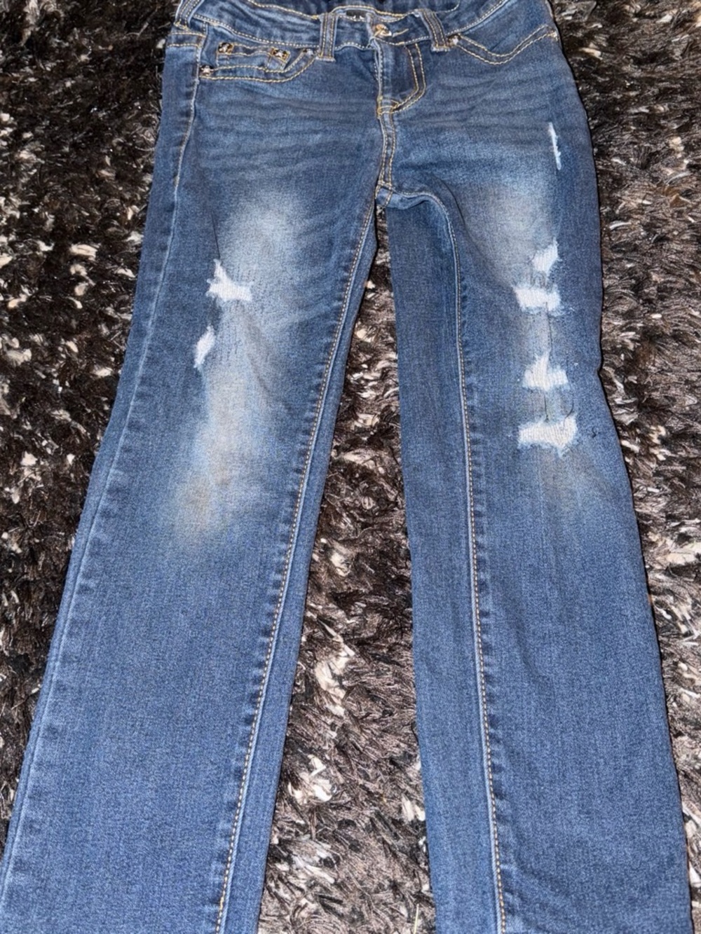 True Religion Kids Distressed Blue Denim Jeans